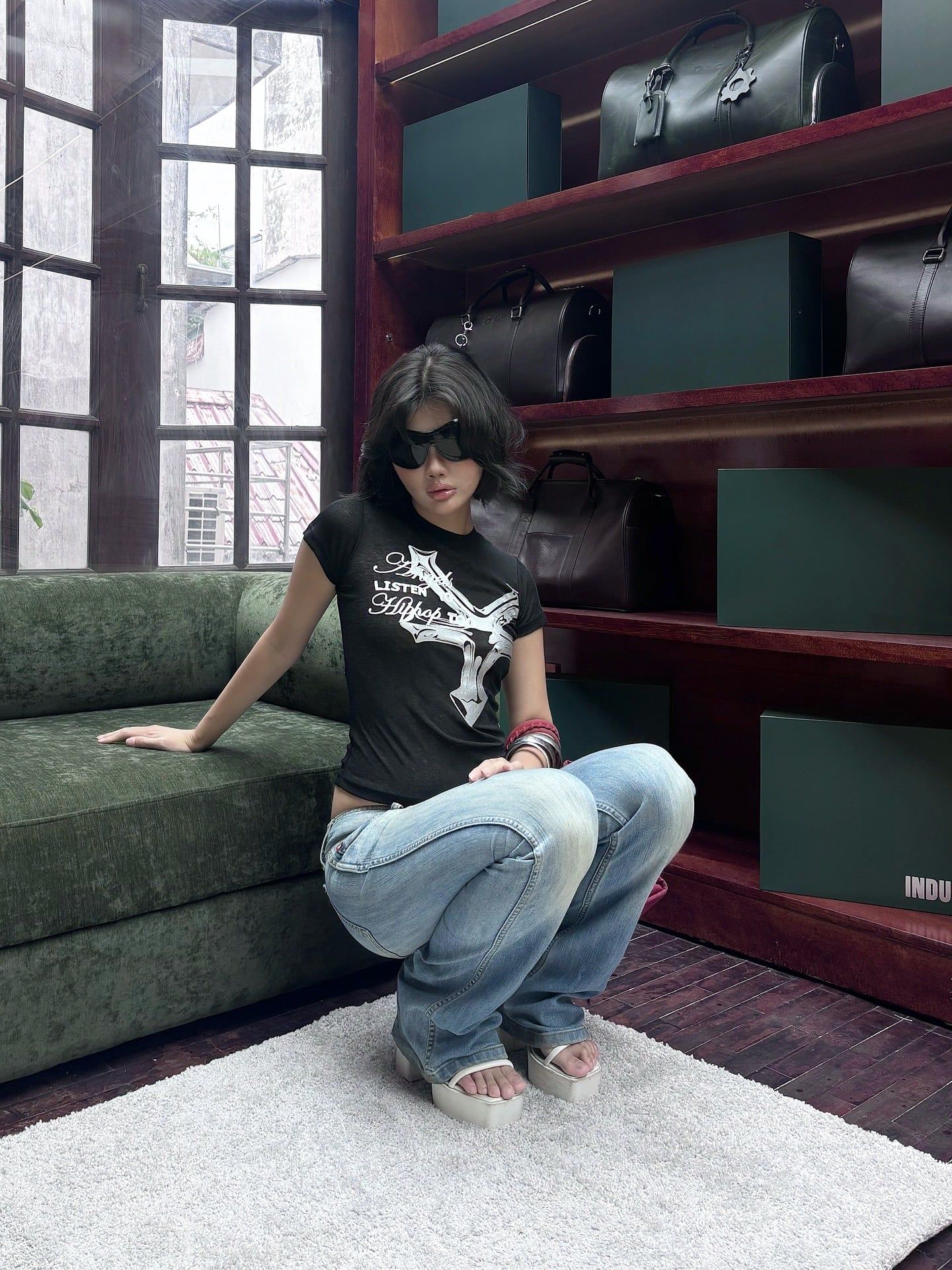  Áo thun Fitted Baby Tee Dico Hiphop Angels 