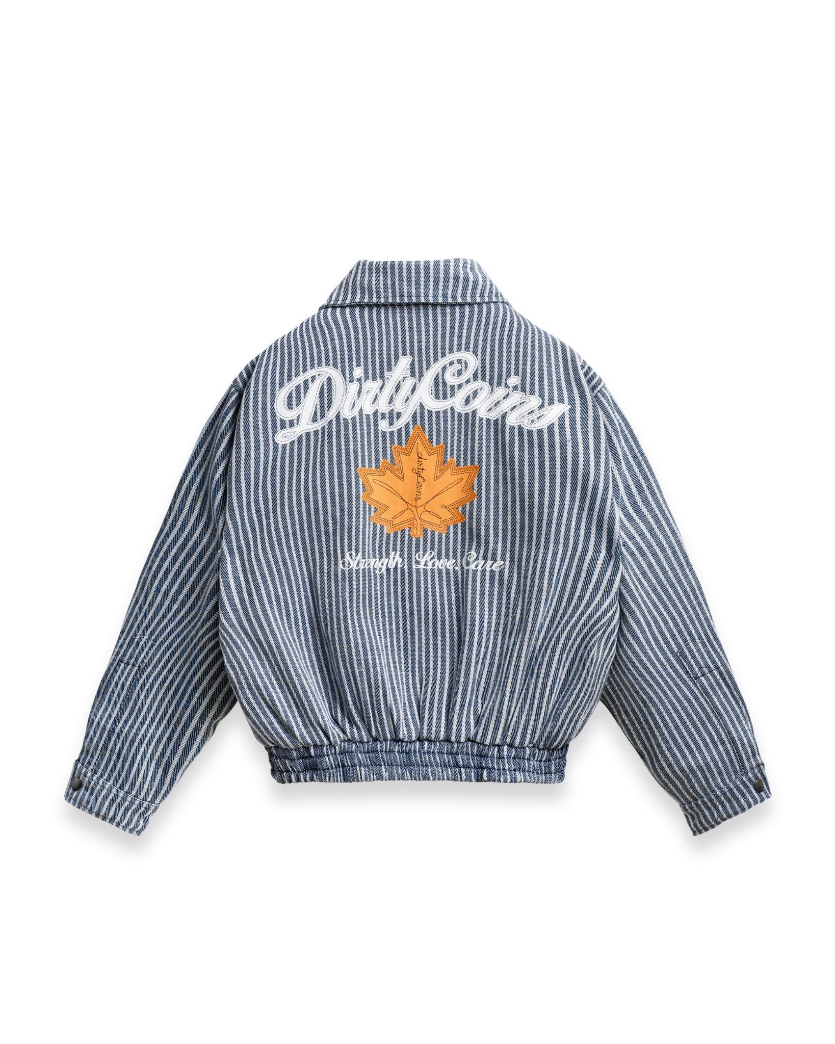  Áo khoác Bomber Striped Maple Leaf 