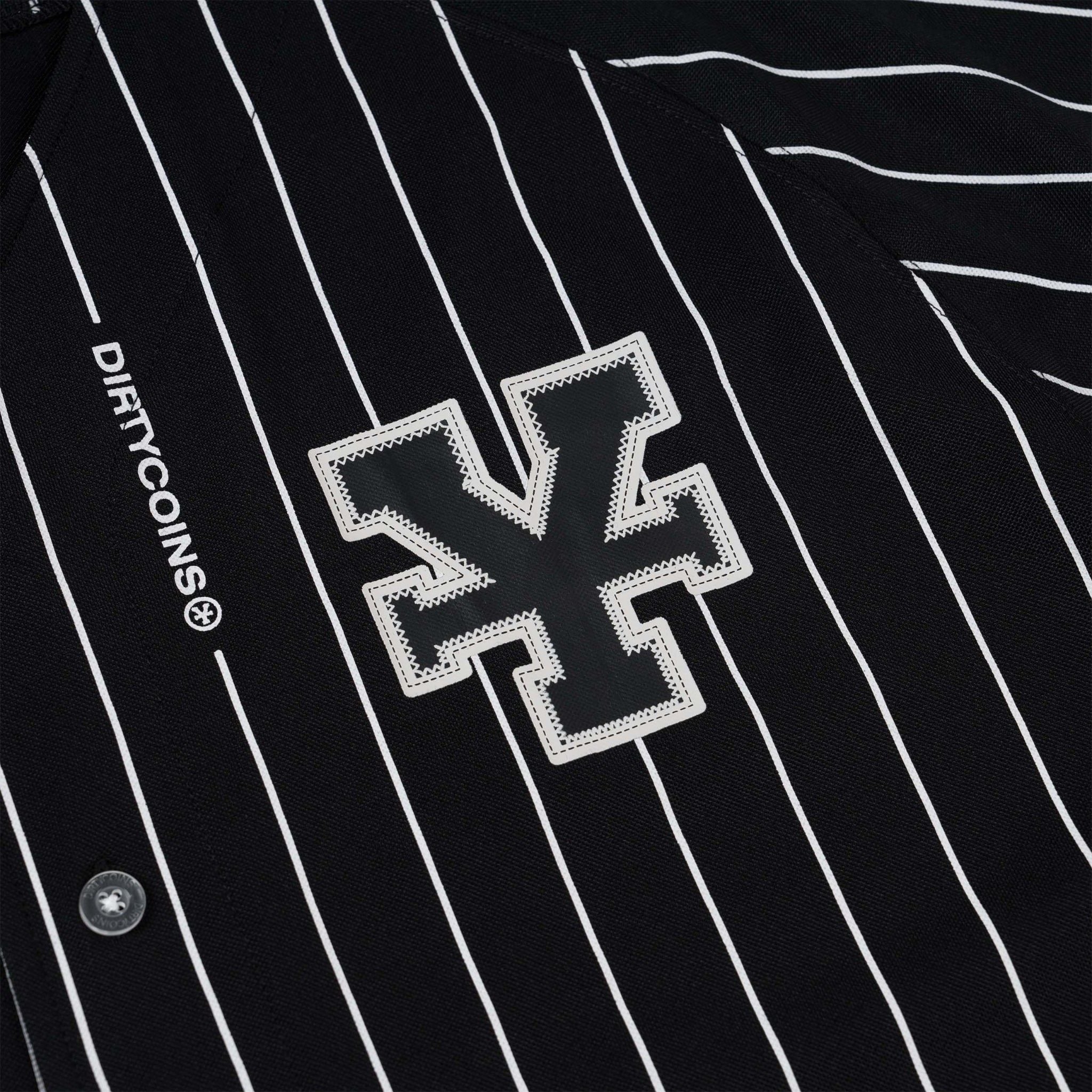  Áo Sơ Mi Baseball White Striped 