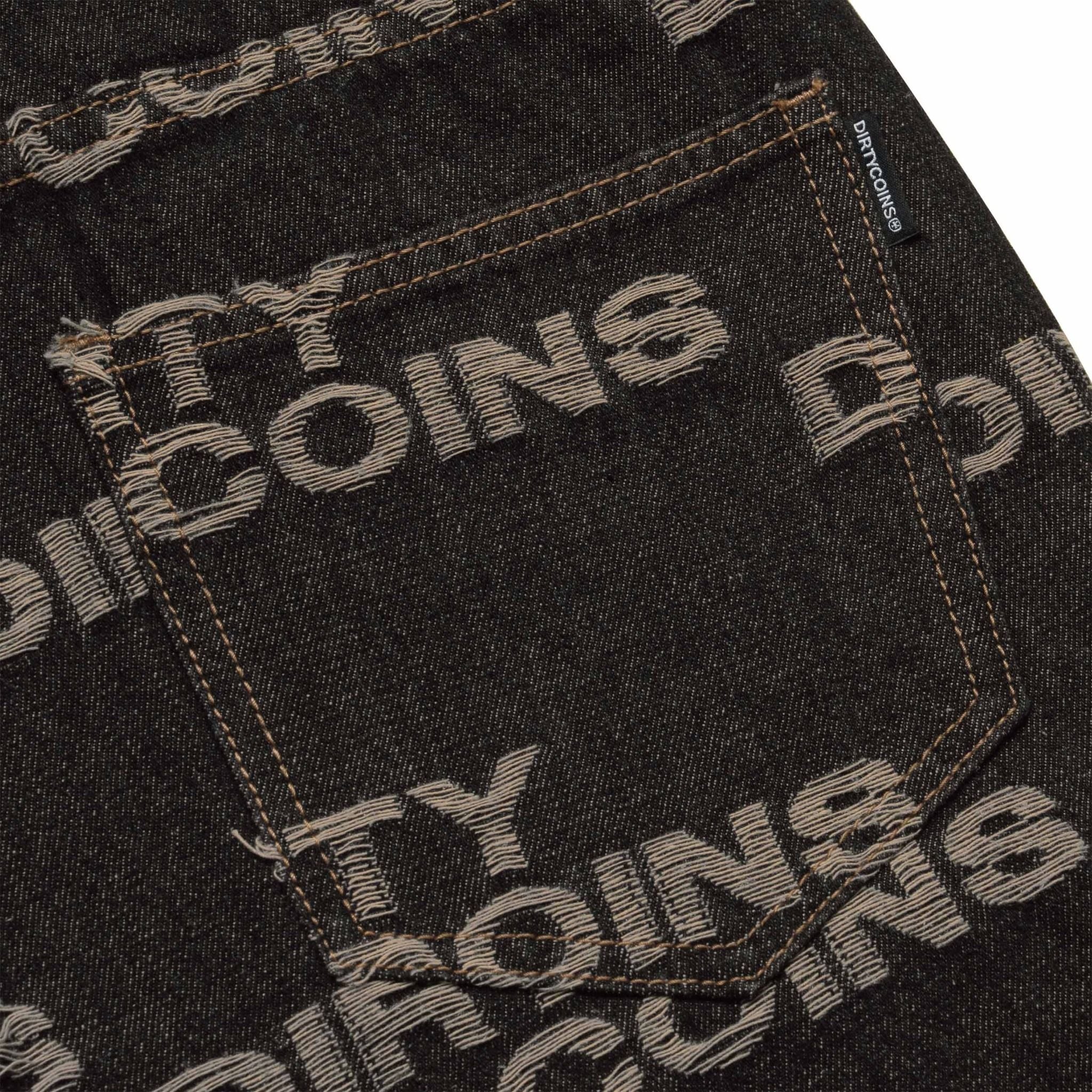  Quần dài Denim Baggy Frayed Logo 