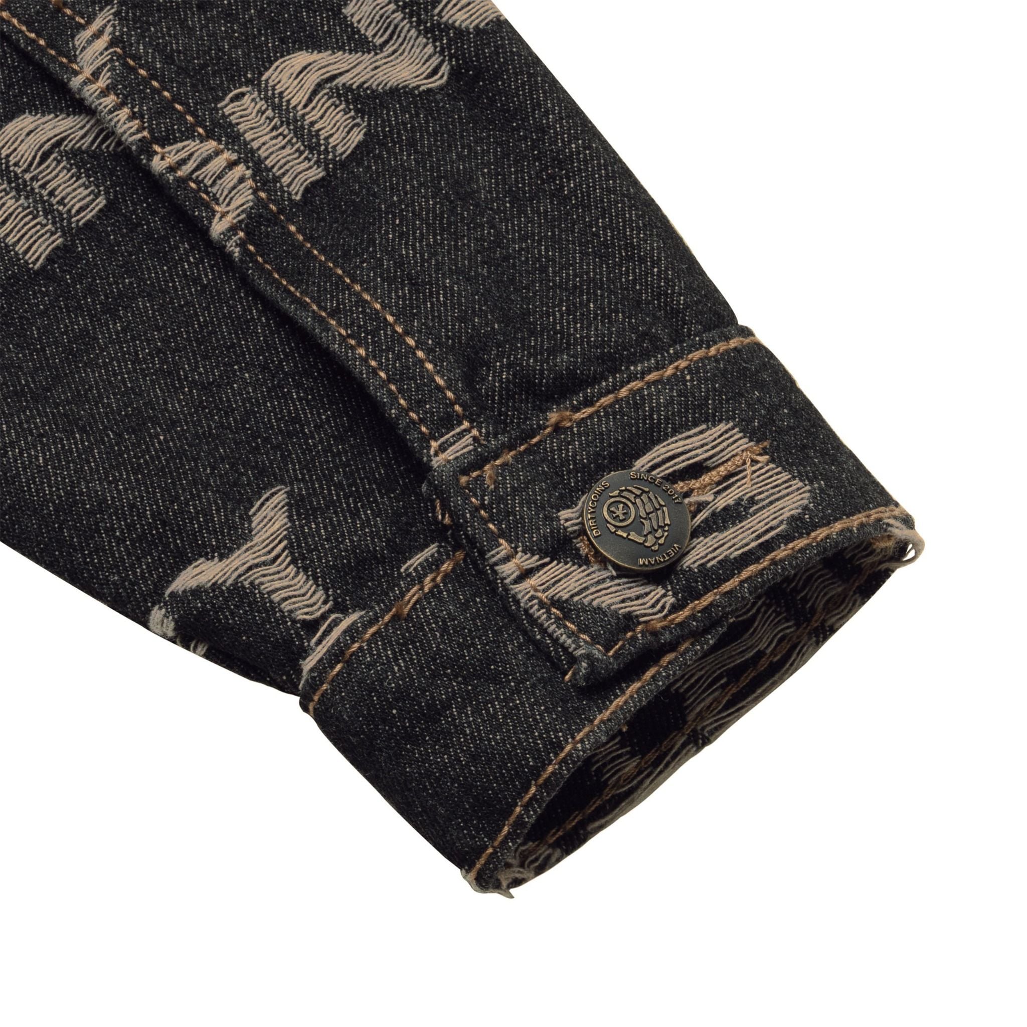  Áo khoác Denim Jacket Frayed Logo 
