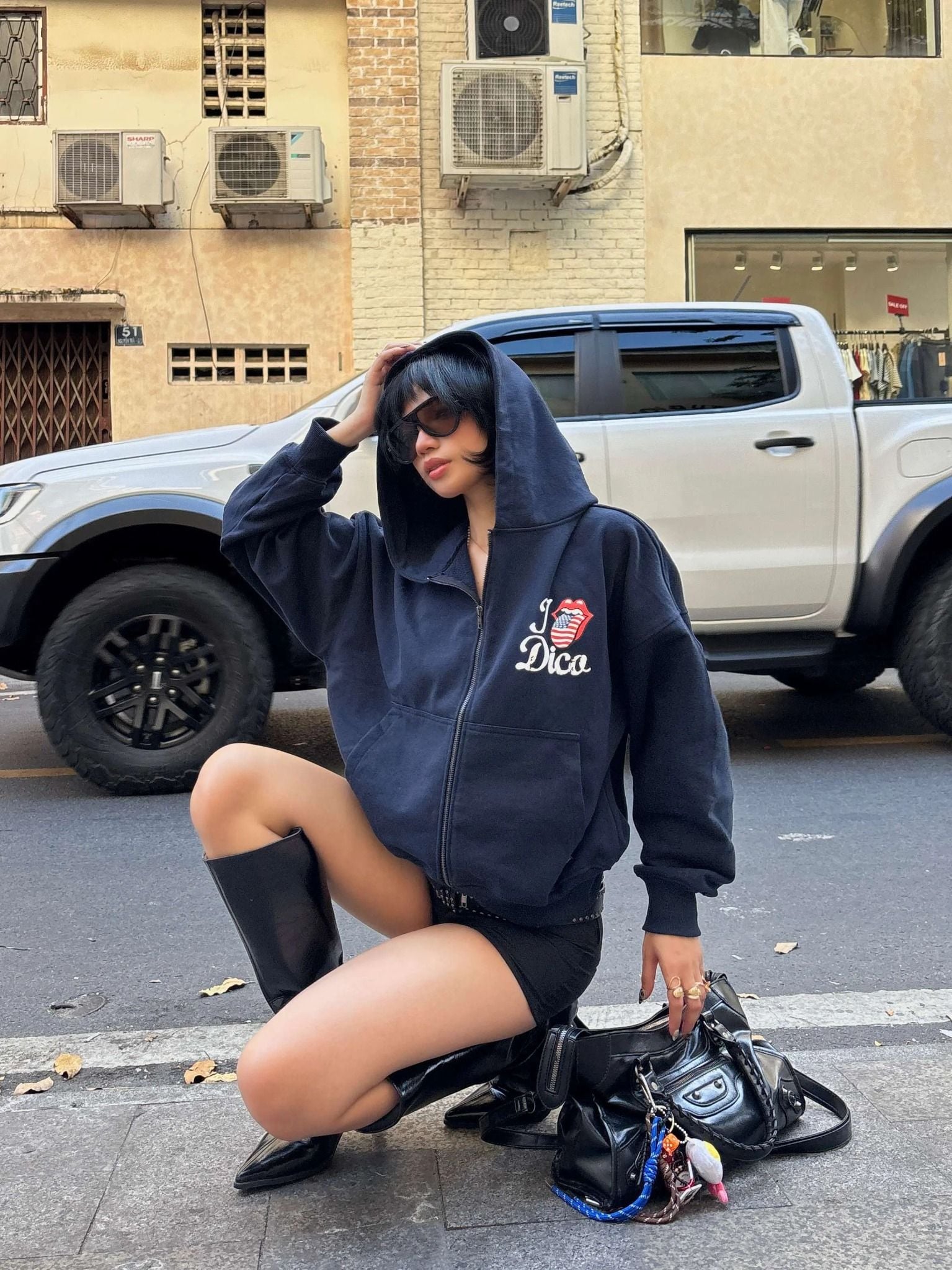  Áo khoác Hoodie Zip Up DCxRS US Tongue 