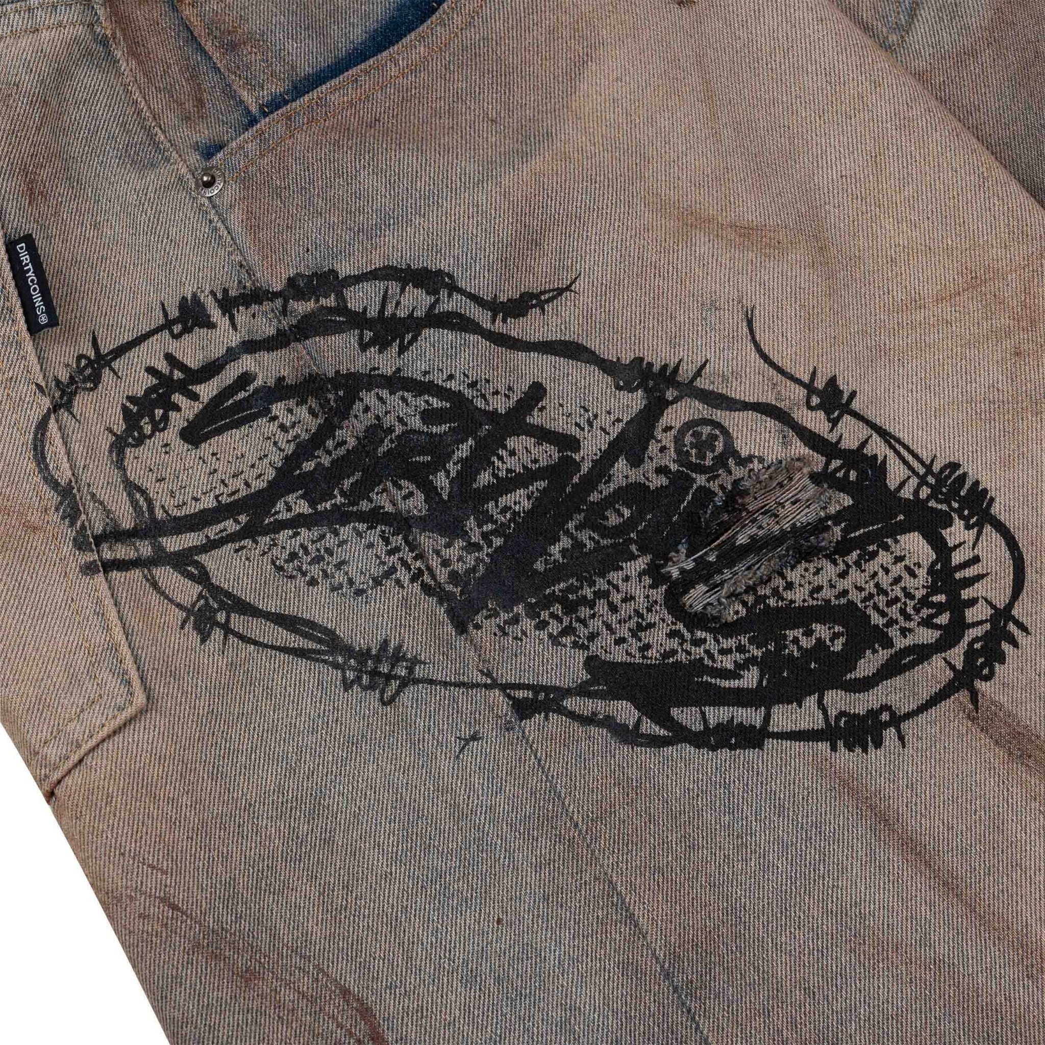  Quần dài Denim Pants Stain Distress 