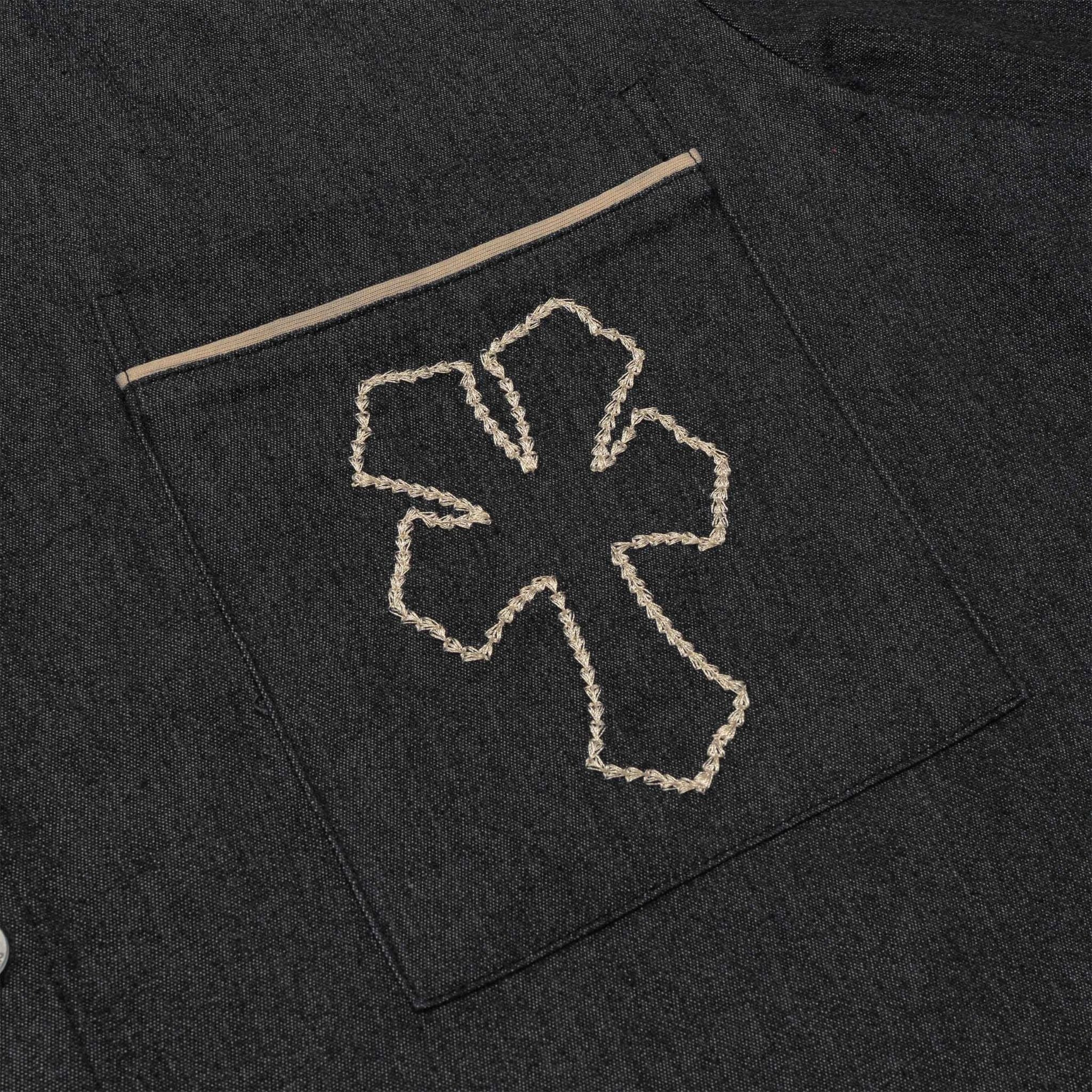  Áo Sơ Mi "Y" Embroidered Khaki Shirt 