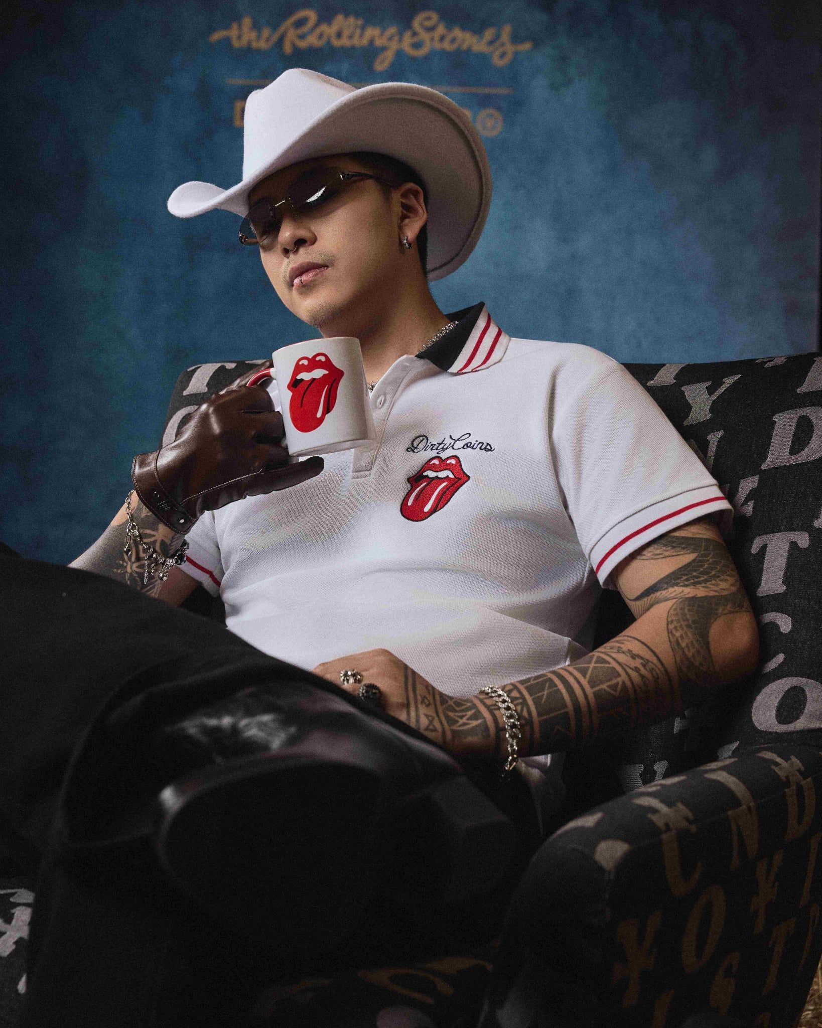  Ly Sứ DCxRS Rolling Stones Record Red 