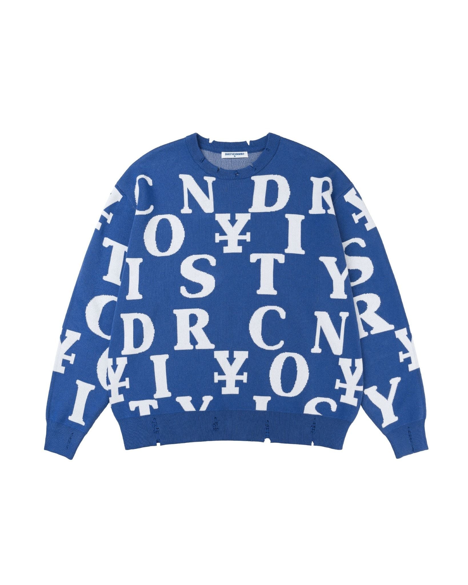  Áo dài tay Letters Monogram Knit Sweater 