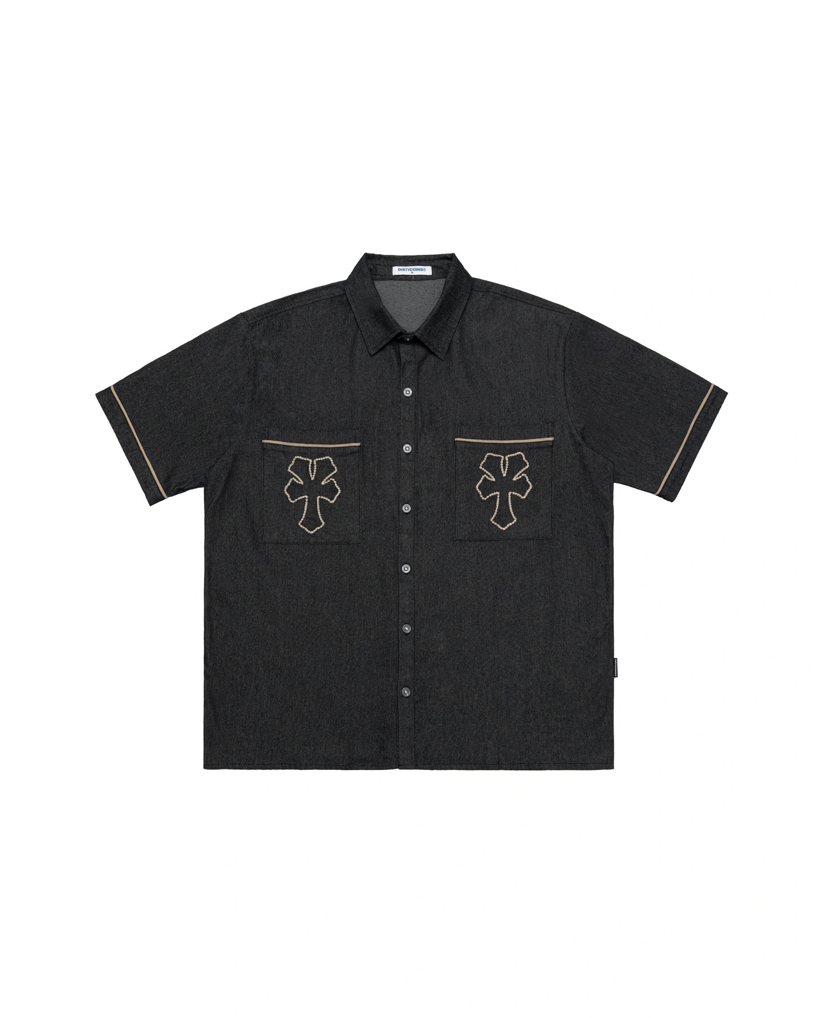 DirtyCoins Áo Sơ Mi "Y" Embroidered Khaki Shirt
