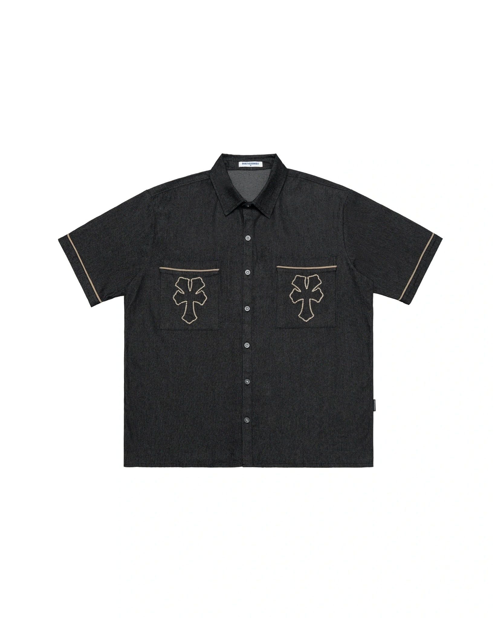  Áo Sơ Mi "Y" Embroidered Khaki Shirt 