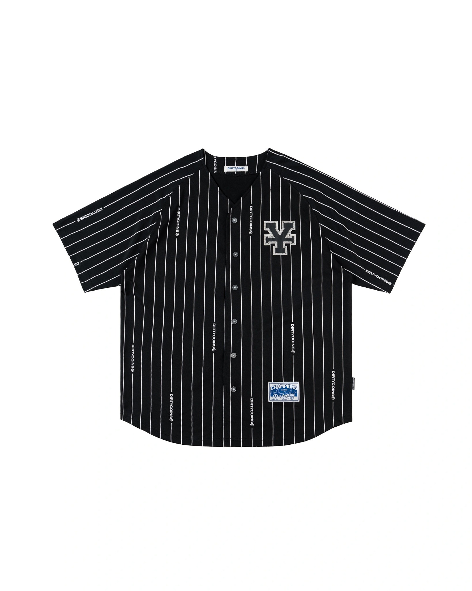 DirtyCoins Áo Sơ Mi Baseball White Striped