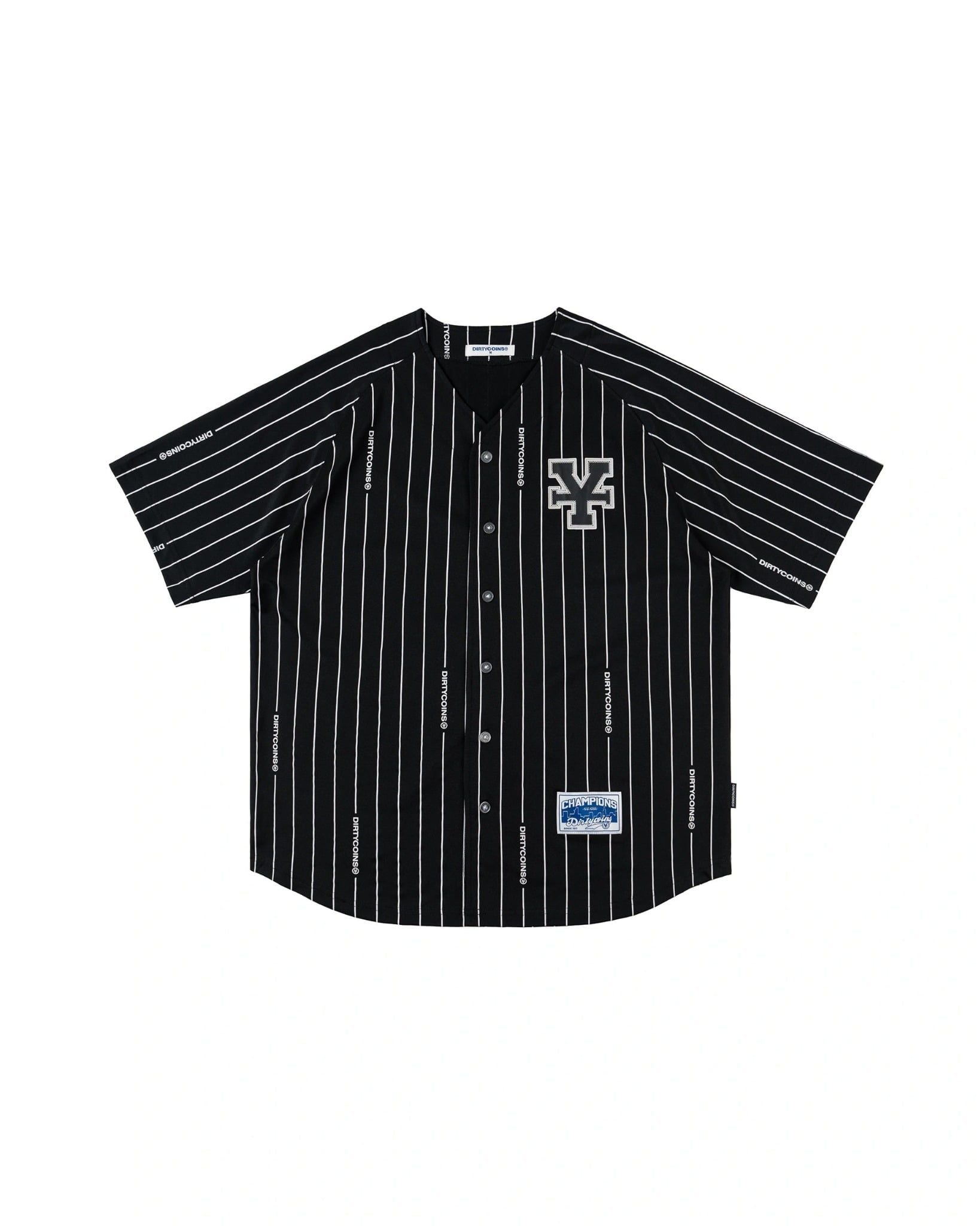  Áo Sơ Mi Baseball White Striped 