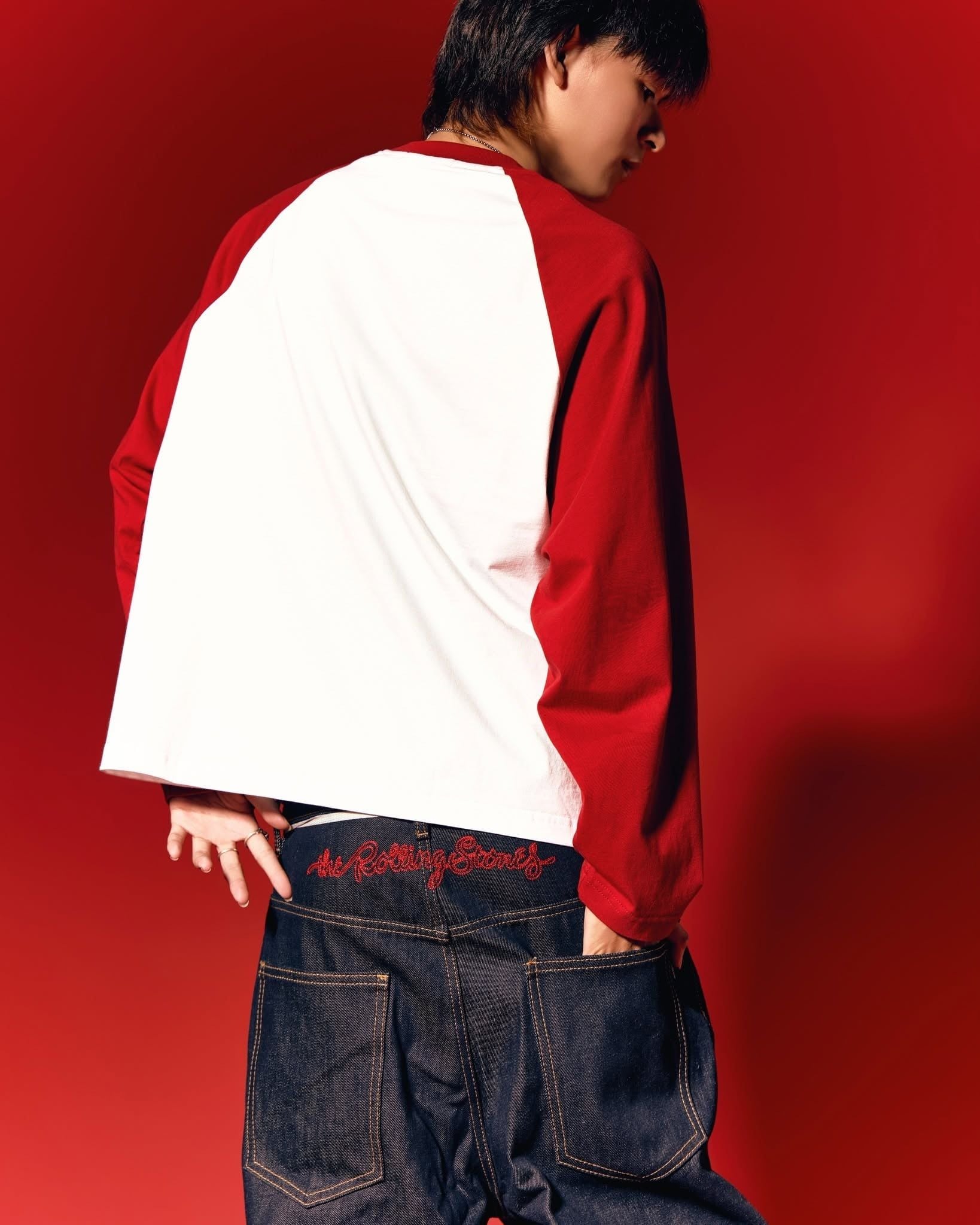  Áo Thun Tay Dài Raglan DCxRS Faded Print 