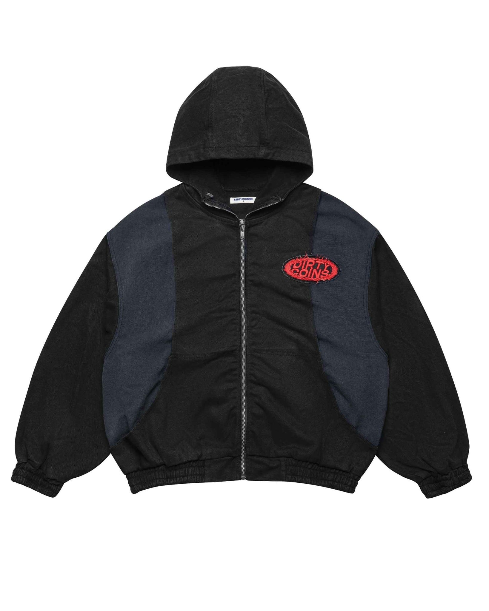 DirtyCoins Áo khoác Hooded Denim DCxRS Patch