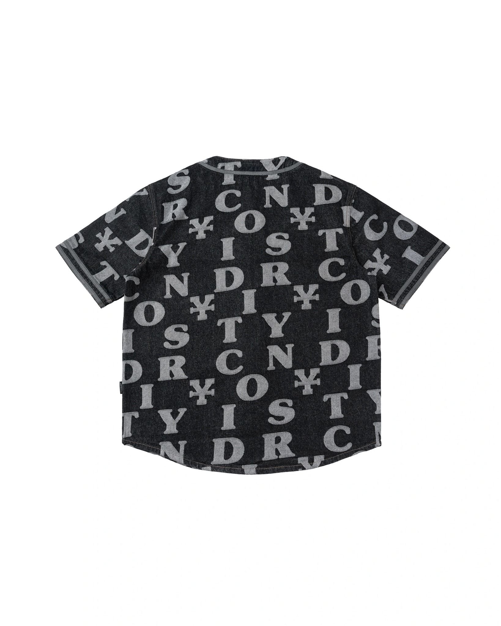  Áo Sơ Mi Letters Monogram Denim Jersey Shirt 