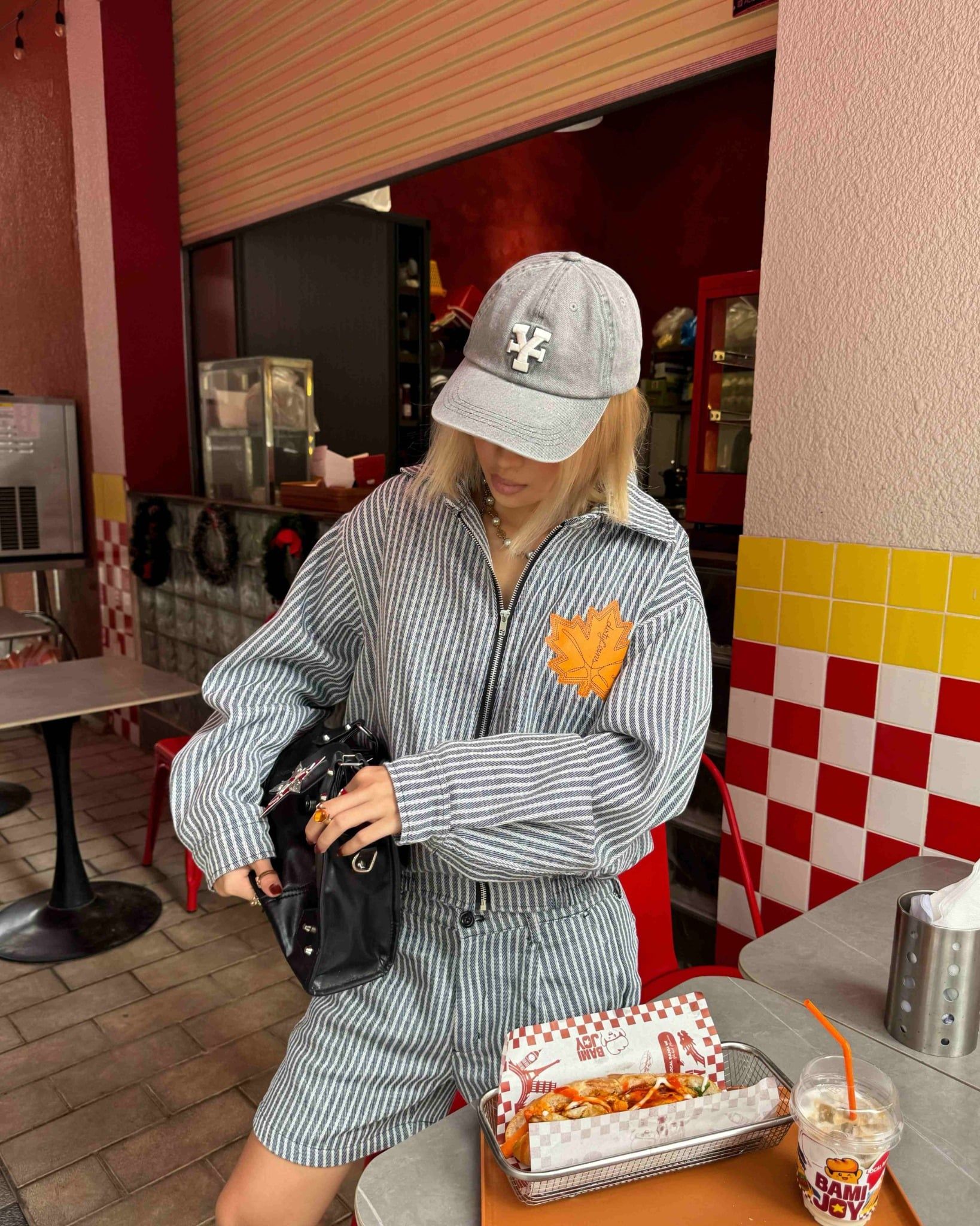 Nón Cap Denim Washed Logo Embroidery 