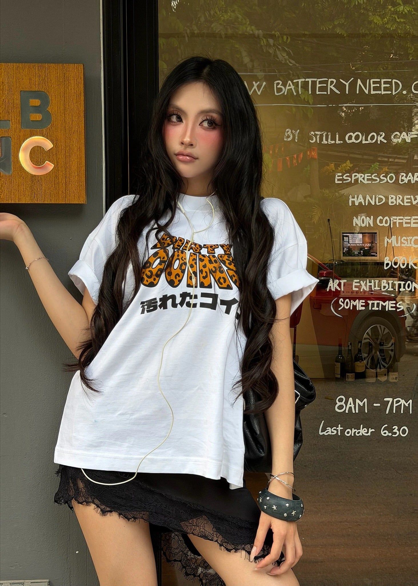  Áo thun Dico Leopard Wavy Logo 