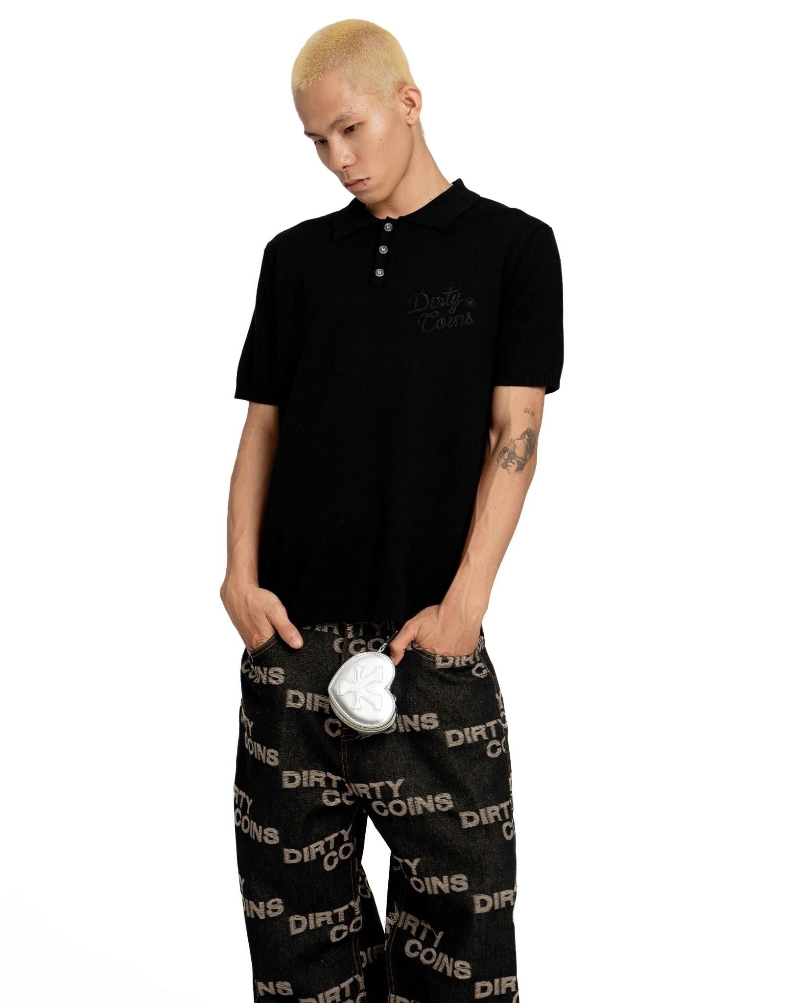  Áo Thun Knit Polo Rope Embroidery 