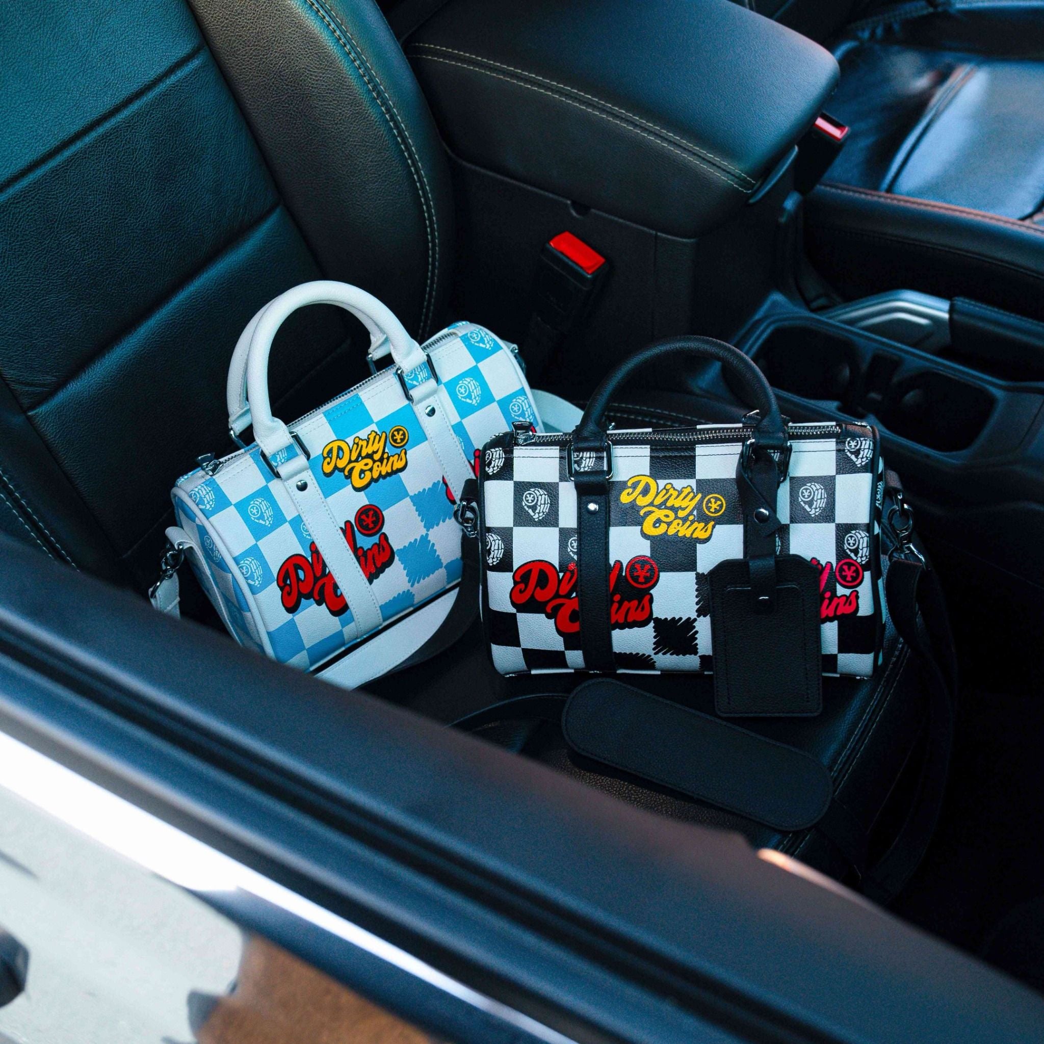  Túi xách Checkerboard Print Mini Bowler Bag 