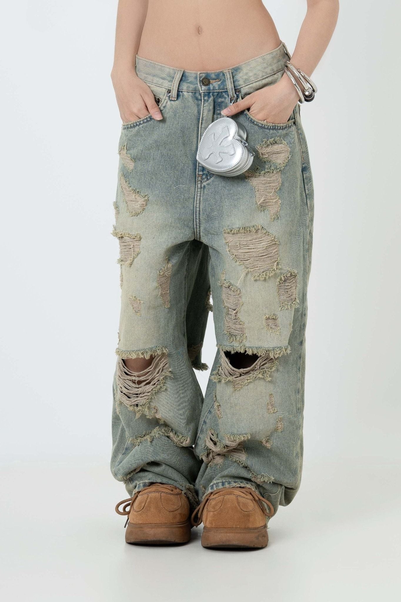  Quần dài Denim Pants Baggy Destroy 