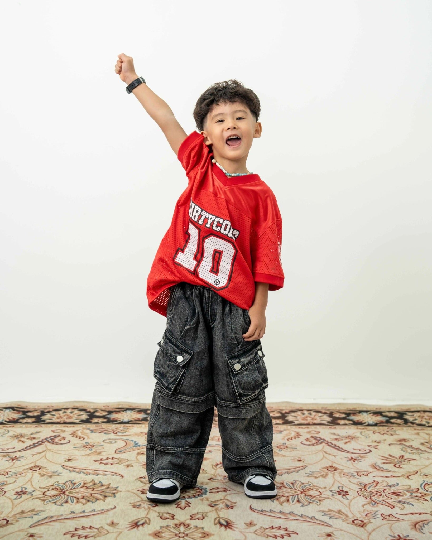  Áo thun Logo Football Jersey Kids - Red 