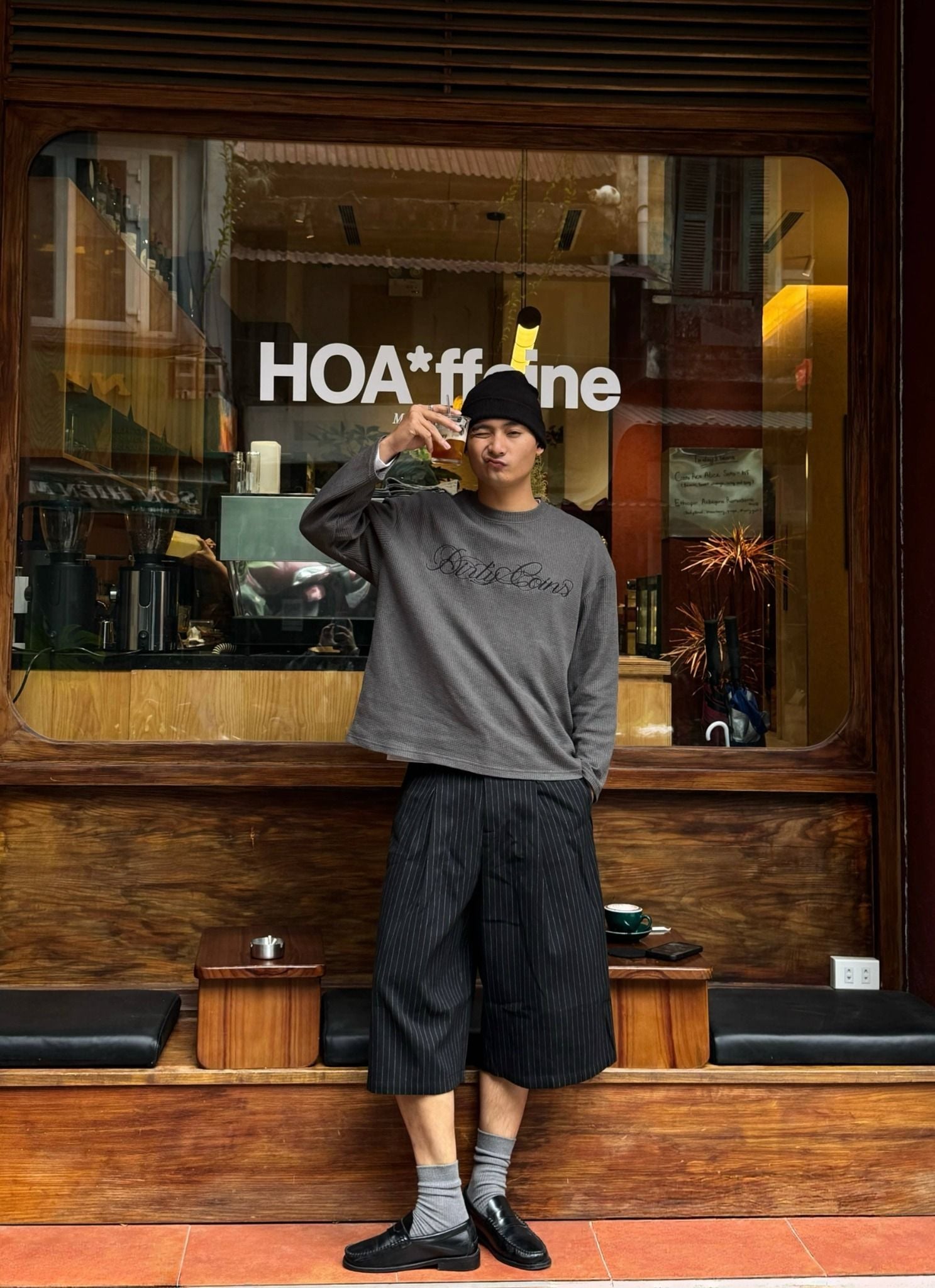 Áo Thun Tay Dài Waffle DirtyCoins Script 