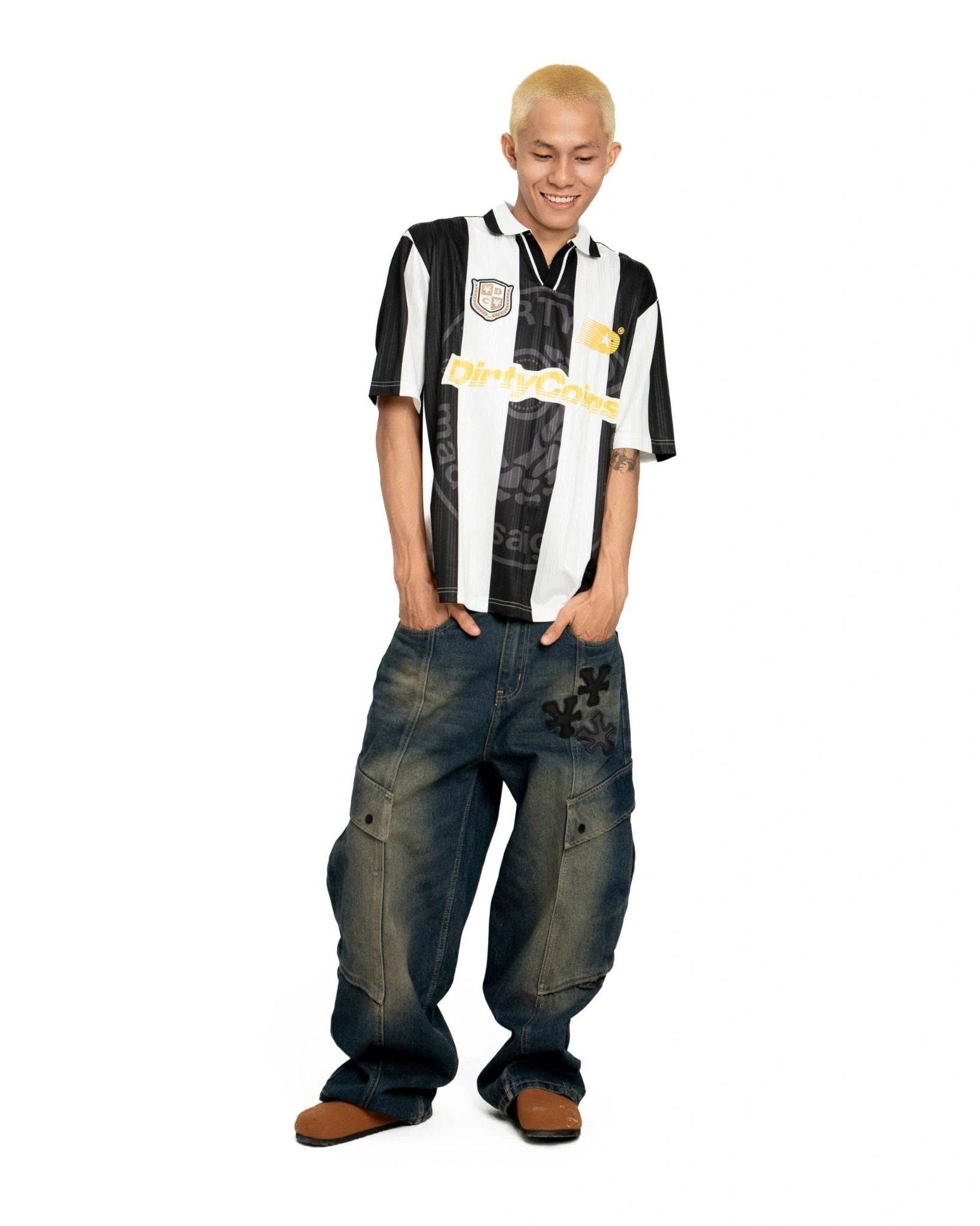  Quần dài Denim Cargo Pants Splicing 