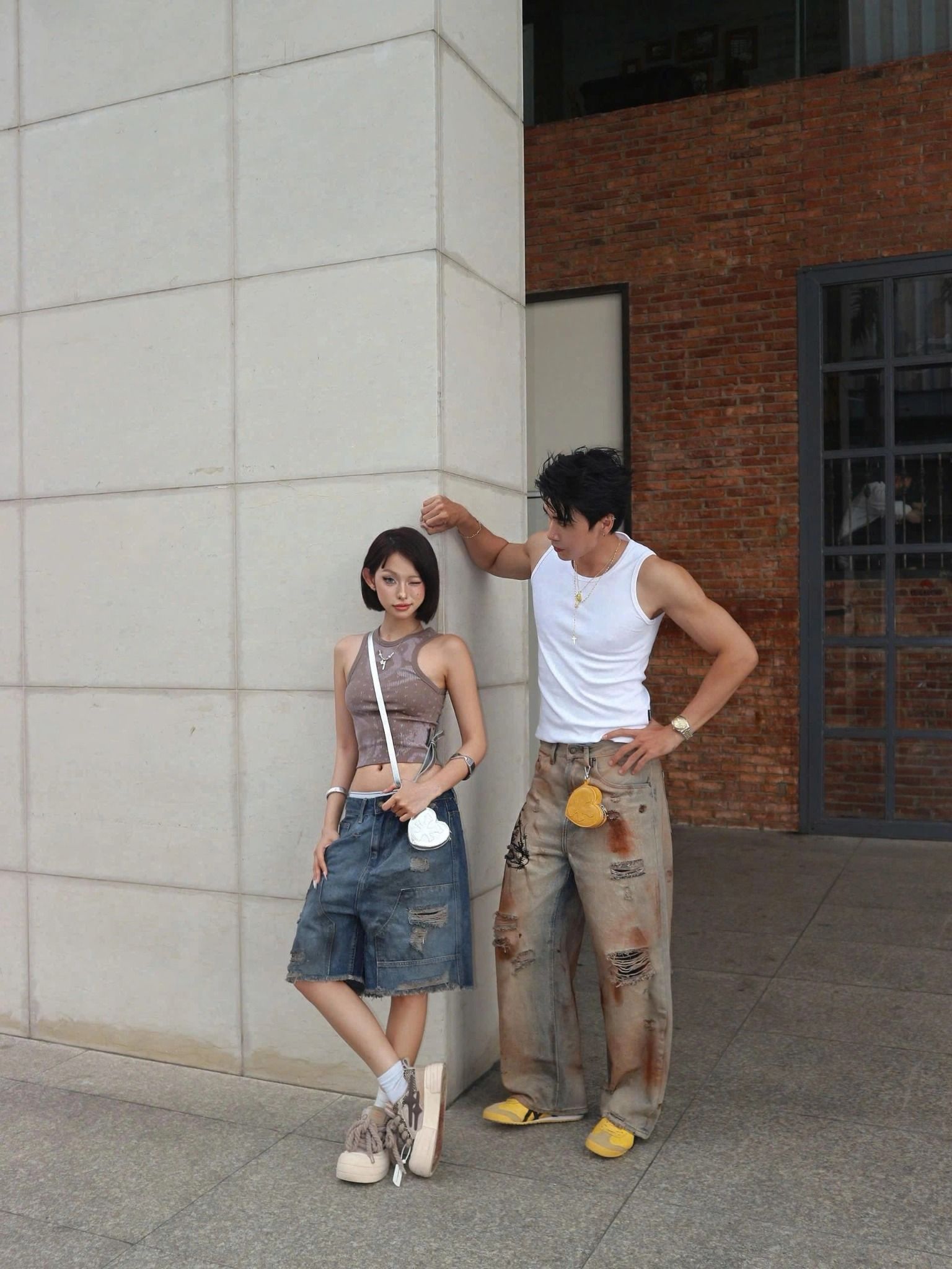  Quần dài Denim Pants Stain Distress 