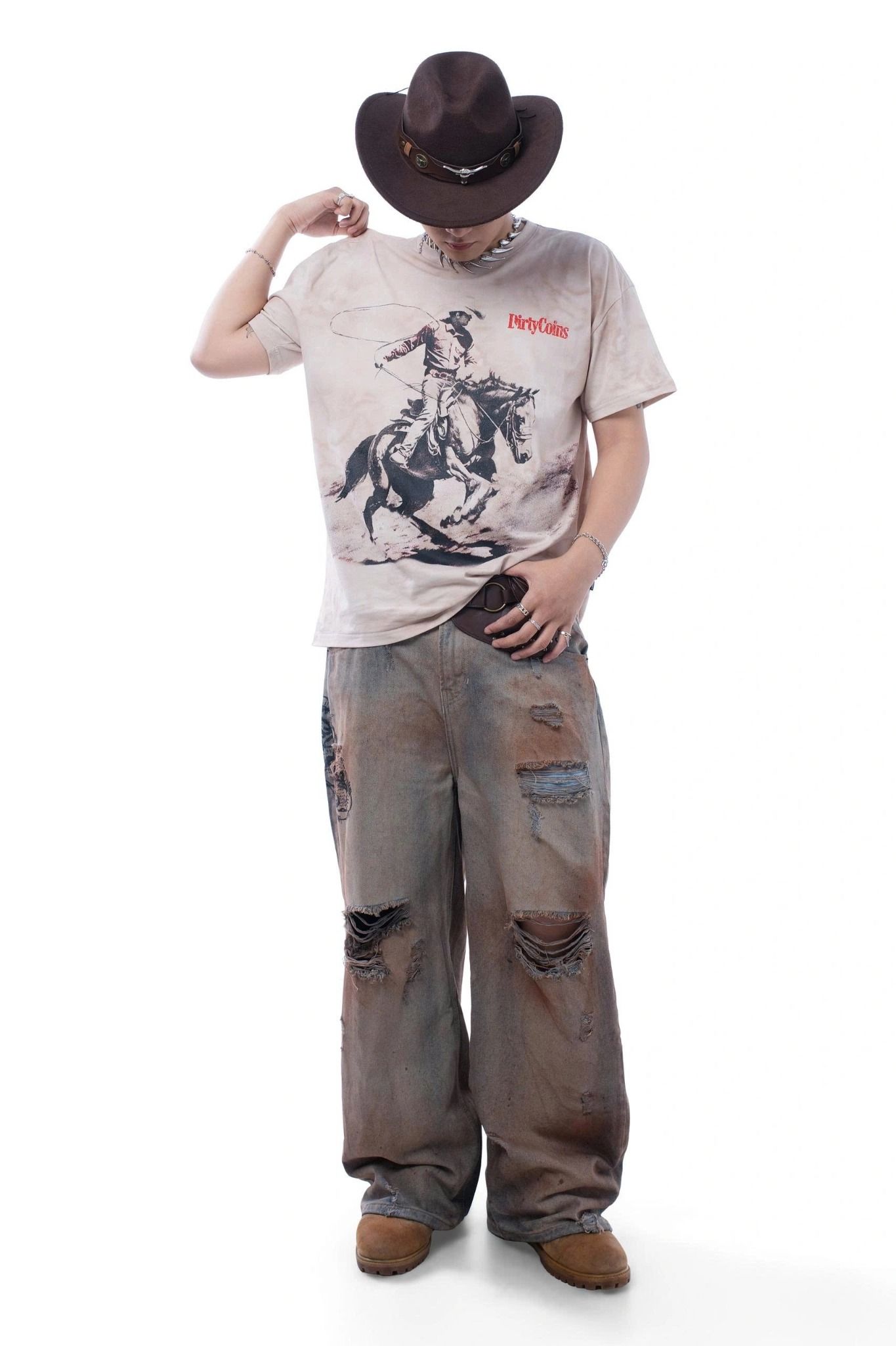  Áo Thun DirtyCoins Fade Relaxed Wild West 