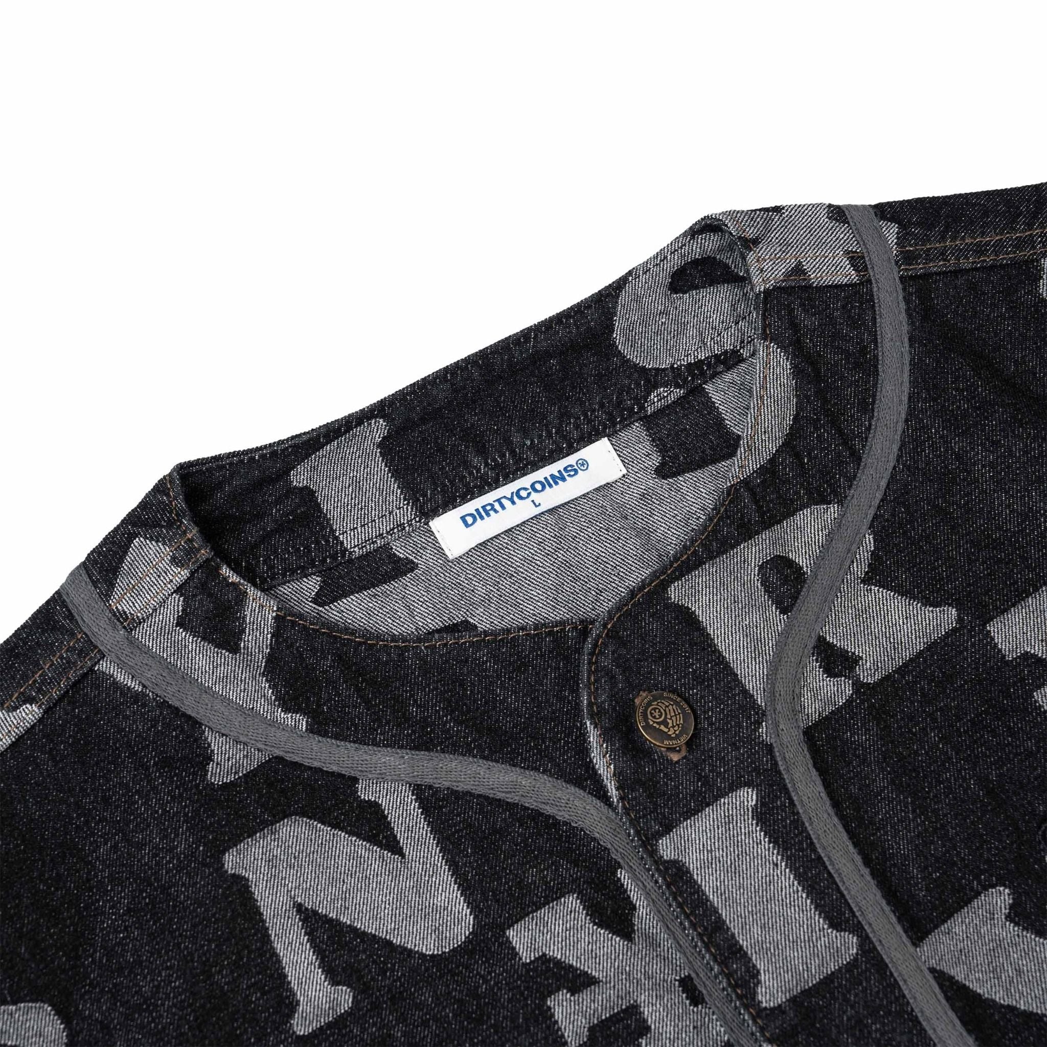  Áo Sơ Mi Letters Monogram Denim Jersey Shirt 