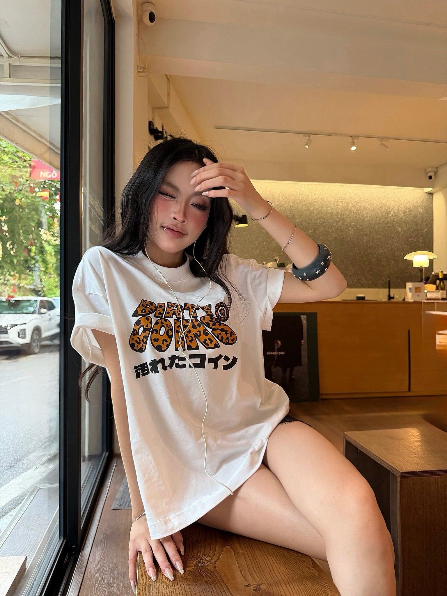  Áo thun Dico Leopard Wavy Logo 