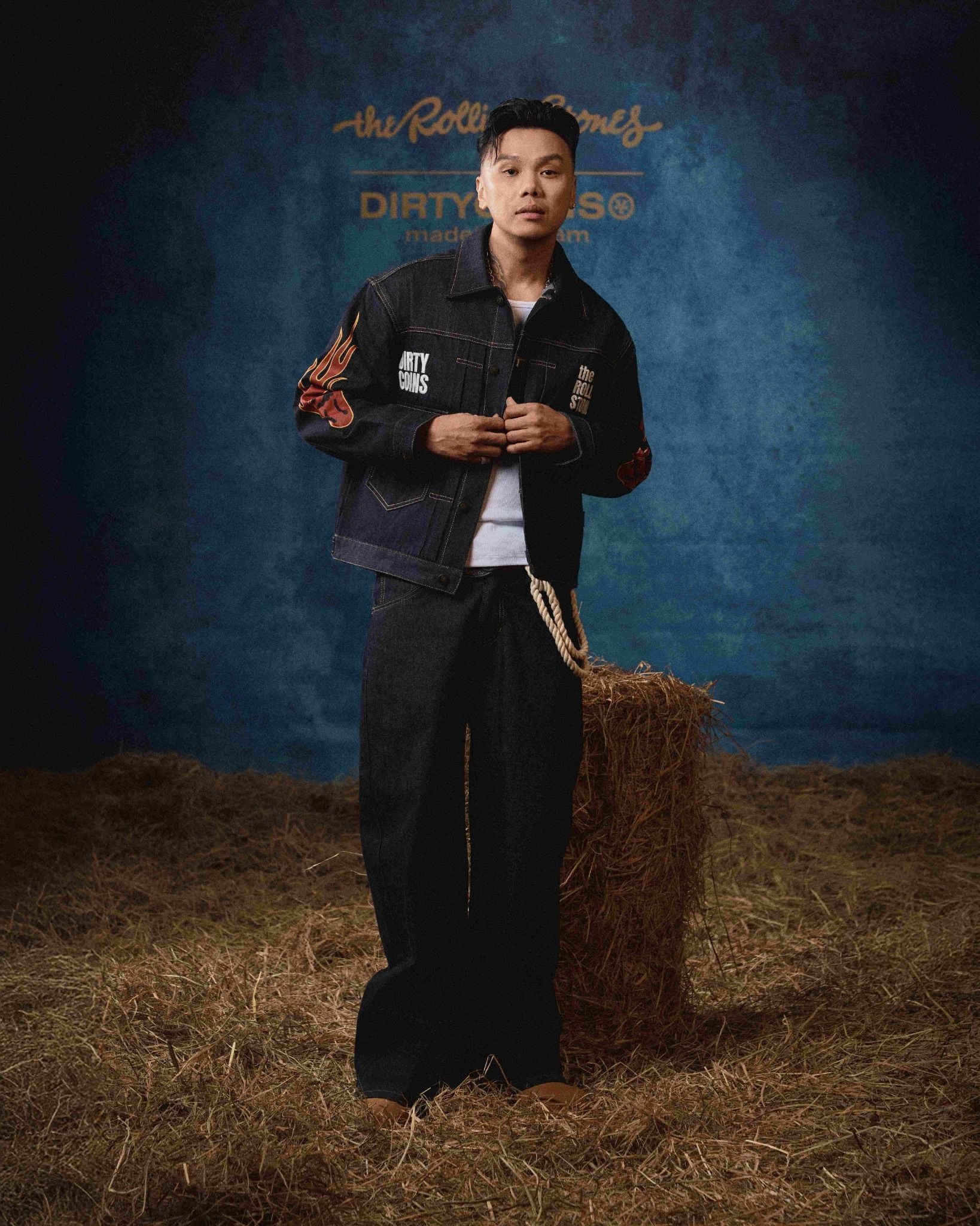  Áo Khoác Denim Boxy DCxRS Flame Raw 