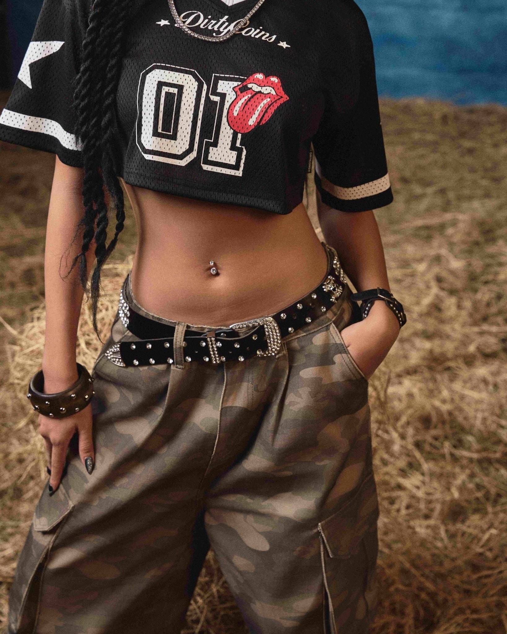  Áo Thun Jersey Crop Top DCxRS Star 01 