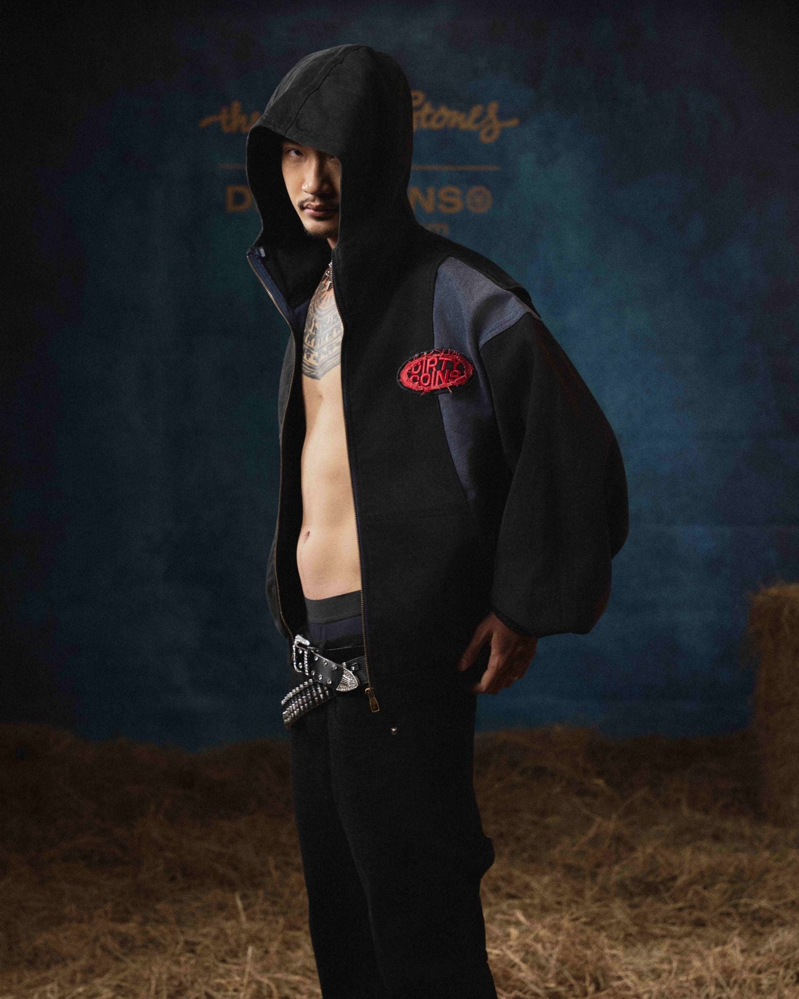  Áo khoác Hooded Denim DCxRS Patch 