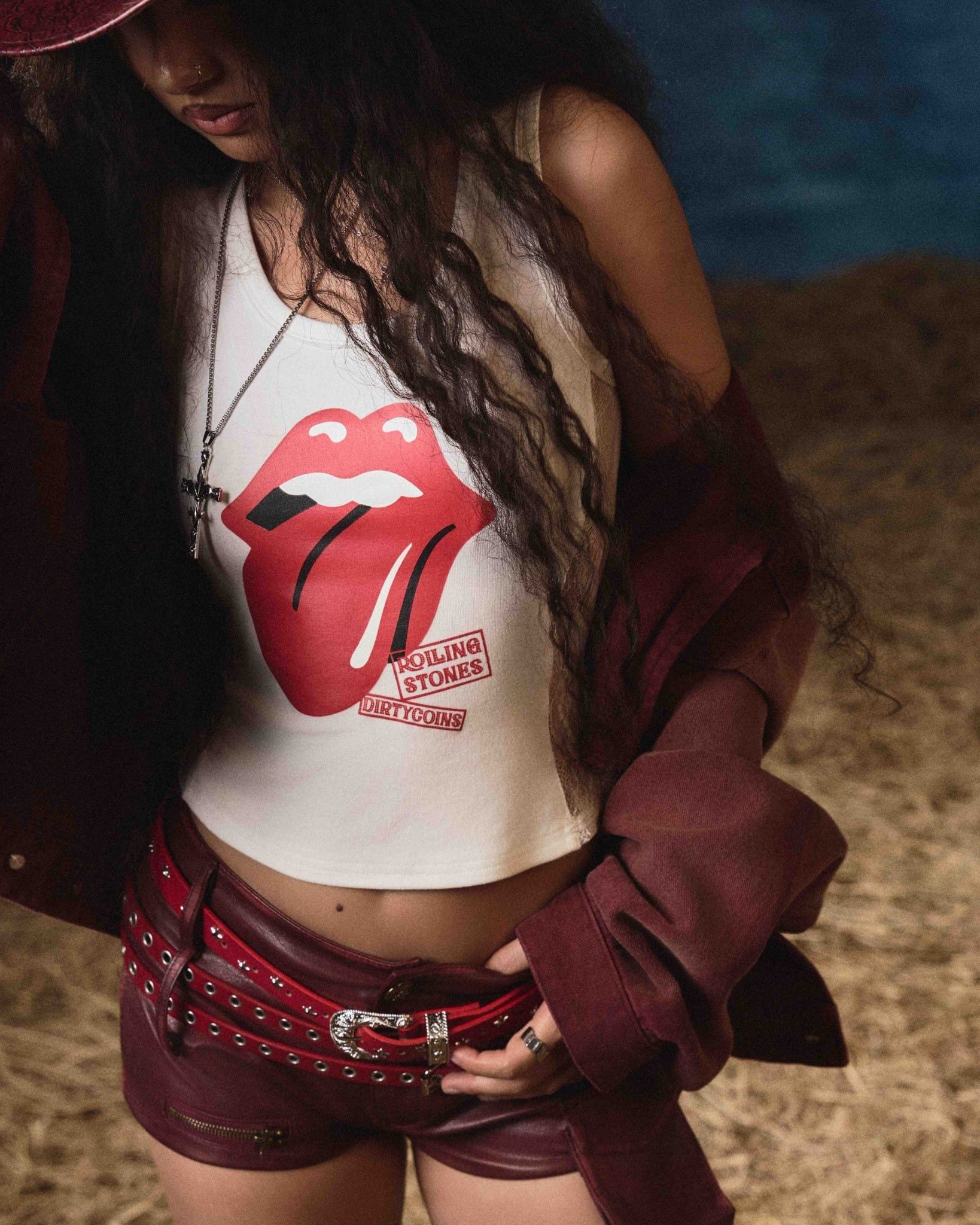  Áo Tank Top Women DCxRS Tongue Lace 