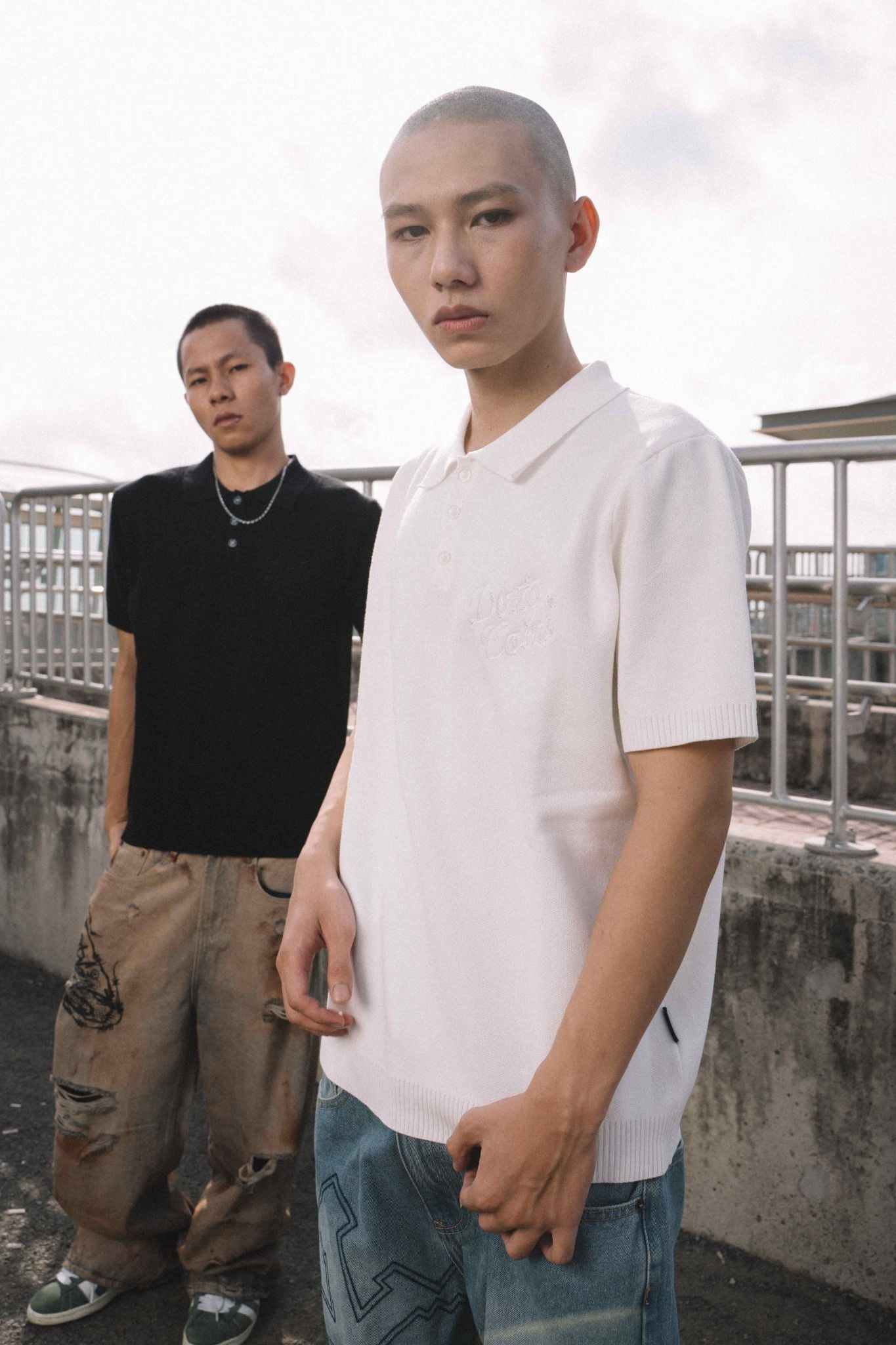  Áo Thun Knit Polo Rope Embroidery 