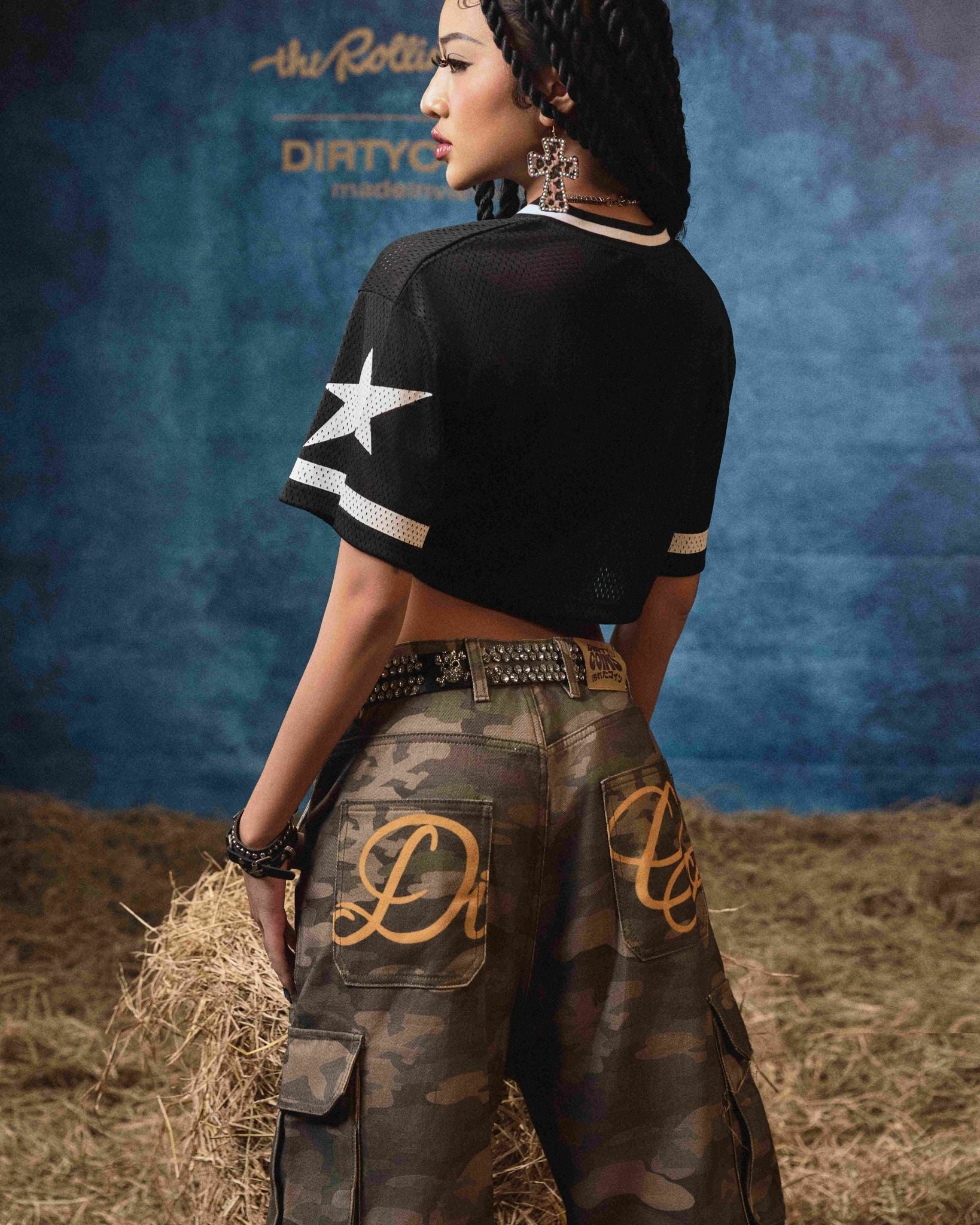  Áo Thun Jersey Crop Top DCxRS Star 01 