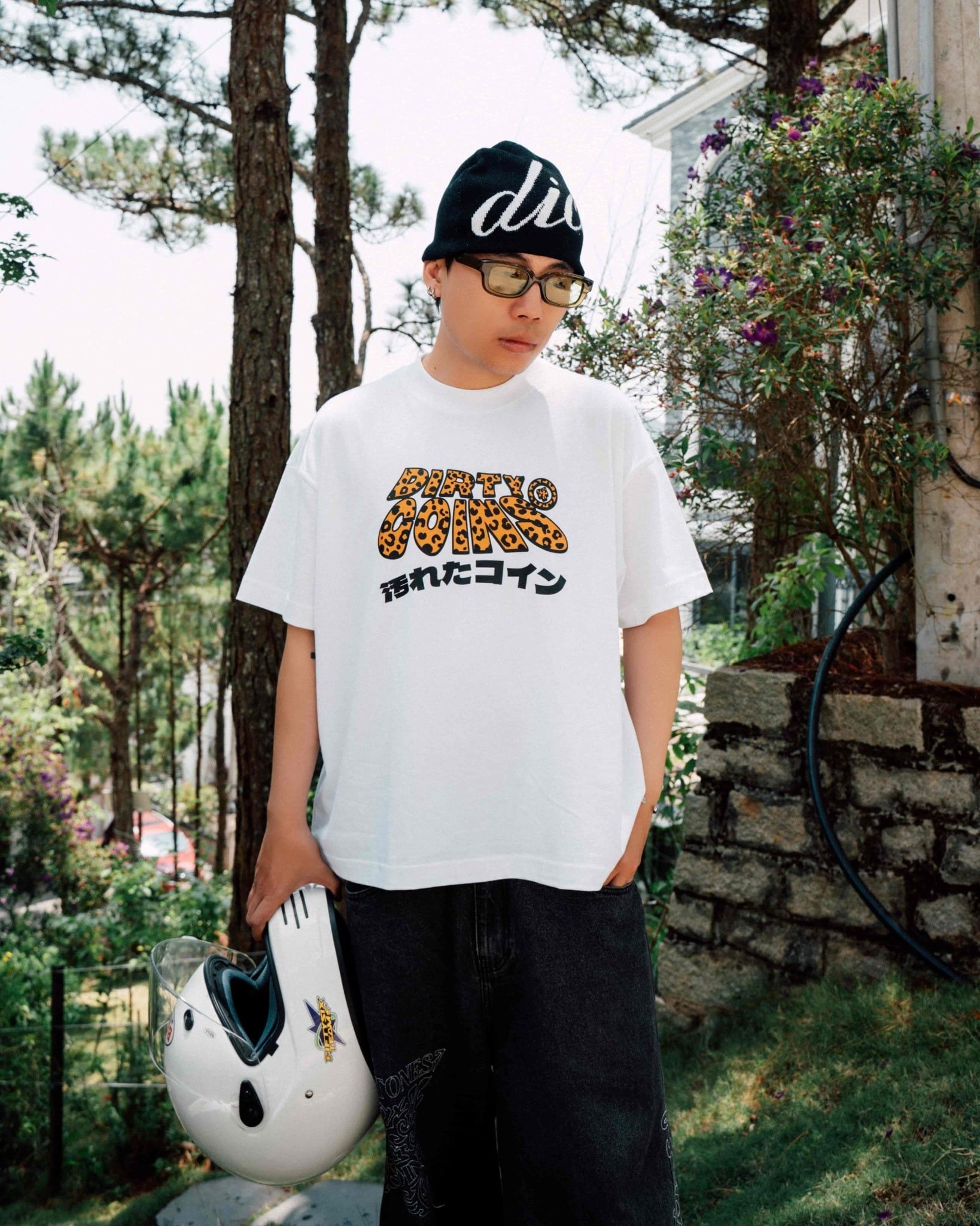  Áo thun Dico Leopard Wavy Logo 