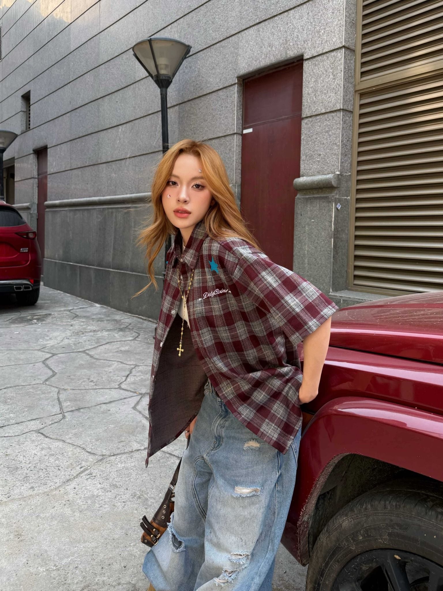  Áo Sơ Mi DirtyCoins Bluestar Check Shirt 