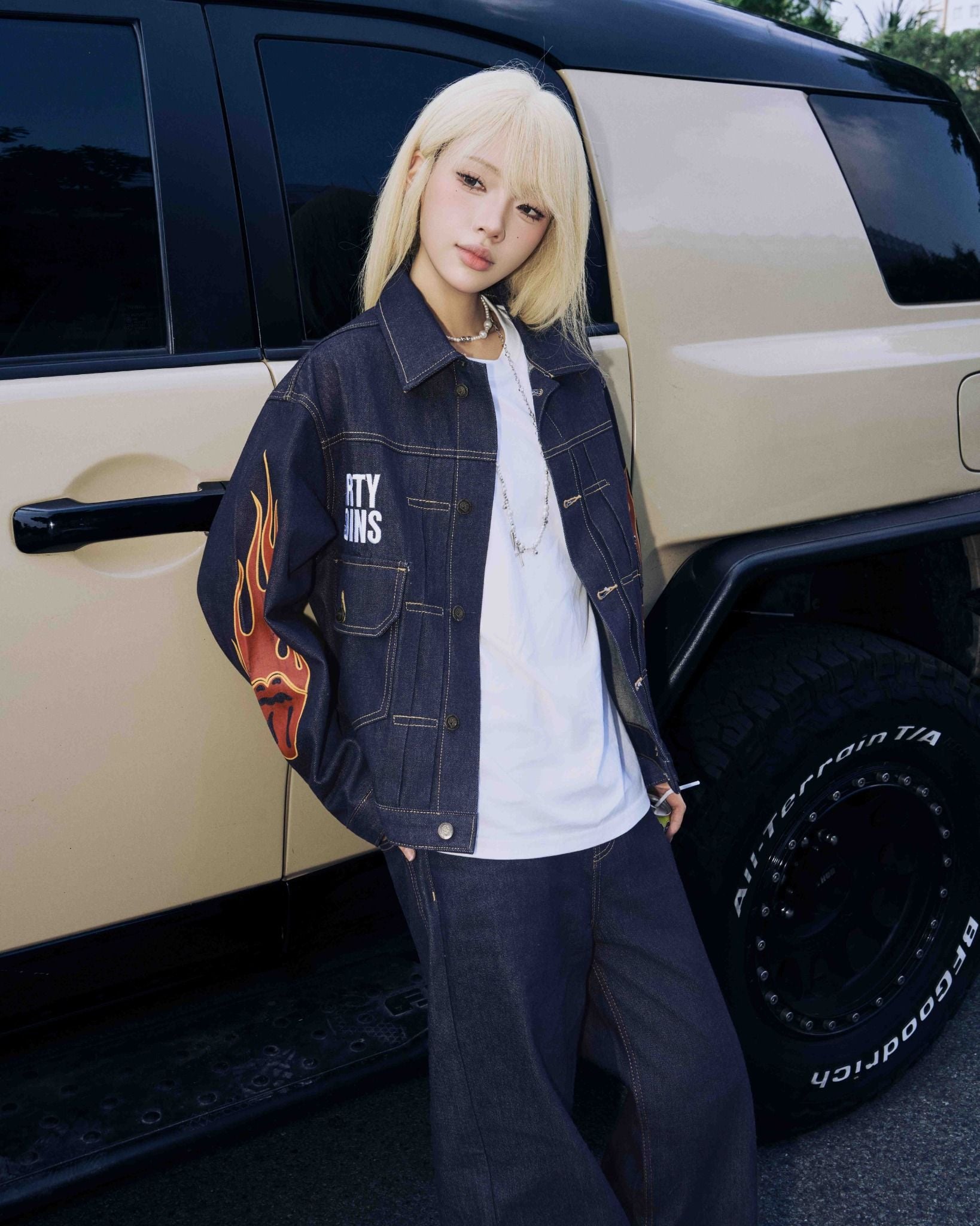  Áo Khoác Denim Boxy DCxRS Flame Raw 