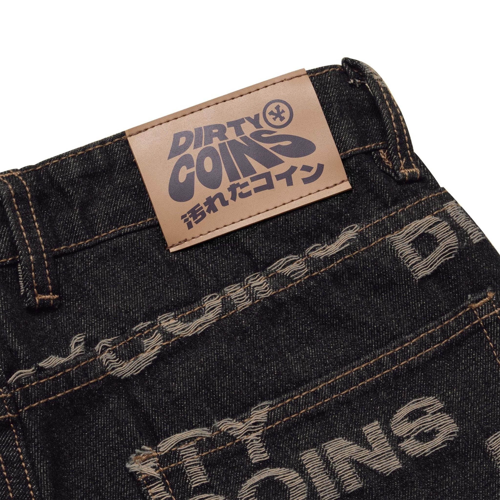  Quần dài Denim Baggy Frayed Logo 