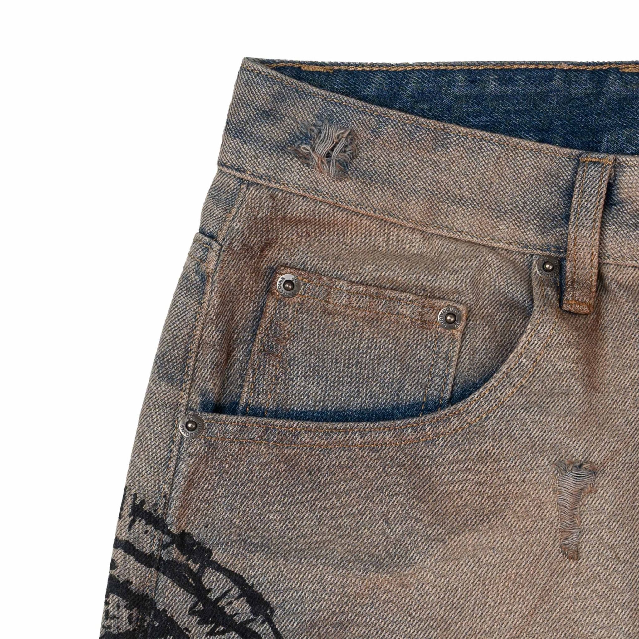  Quần dài Denim Pants Stain Distress 