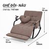 Ghế bập bênh điều chỉnh 5 nấc - Thô Mịn - màu Nâu 