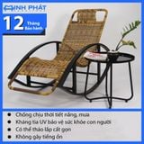  Ghế bập bênh Minh Phát khung thép đan mây nhân tạo, 