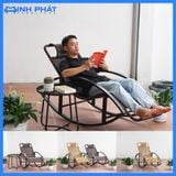  Ghế bập bênh Minh Phát khung thép đan mây nhân tạo, 
