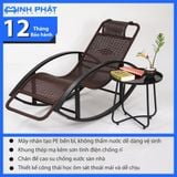  Ghế bập bênh Minh Phát khung thép đan mây nhân tạo, 