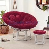  GHẾ PAPASAN ĐƯỜNG KÍNH 1M khung thép giả mây, ghế thư giãn 