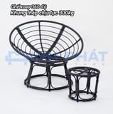  GHẾ PAPASAN ĐƯỜNG KÍNH 1M khung thép giả mây, ghế thư giãn 
