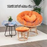  GHẾ PAPASAN ĐƯỜNG KÍNH 1M khung thép giả mây, ghế thư giãn 