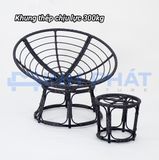  Ghế PAPASAN ĐƯỜNG KÍNH 1M2 khung thép giả mây 