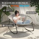  Papasan bập bênh Minh Phát 2026 lắp ráp tiện lợi khung thép mạ kẽm sơn tĩnh điện, đệm vải kaki bông bi, ghế decor, ghế thư giãn, ghế bập bênh 
