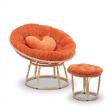  GHẾ PAPASAN ĐƯỜNG KÍNH 1M khung thép giả mây, ghế thư giãn 